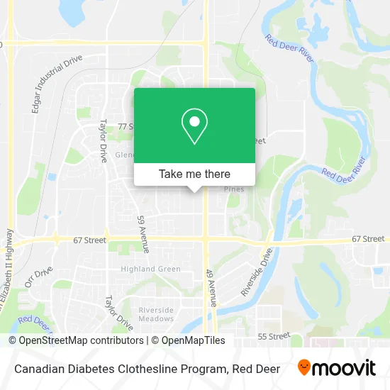 Canadian Diabetes Clothesline Program map