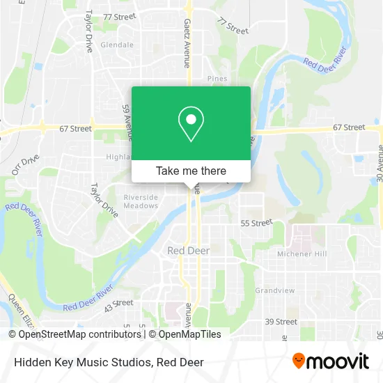 Hidden Key Music Studios map