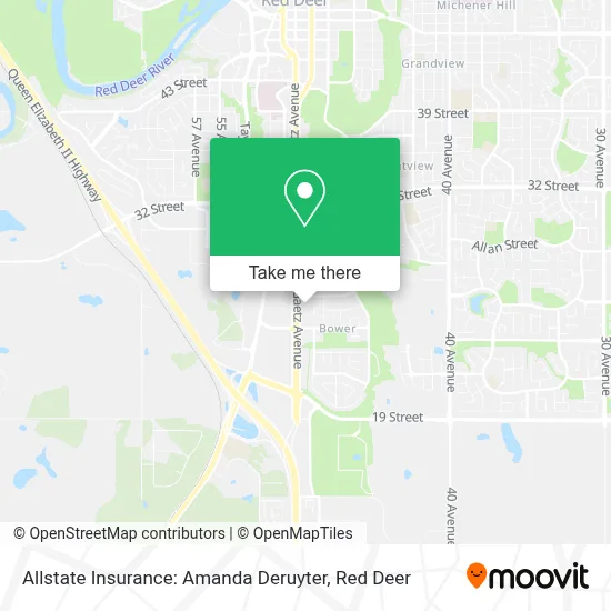 Allstate Insurance: Amanda Deruyter map