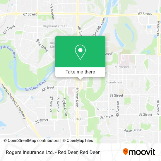 Rogers Insurance Ltd. - Red Deer map
