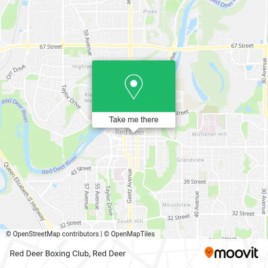 Red Deer Boxing Club map