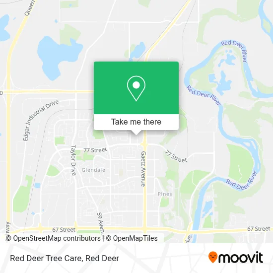 Red Deer Tree Care map