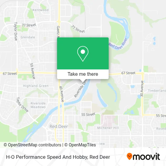 H-O Performance Speed And Hobby map