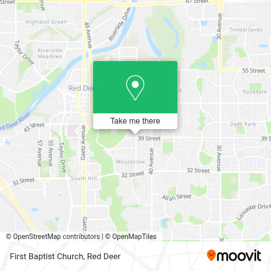 First Baptist Church map
