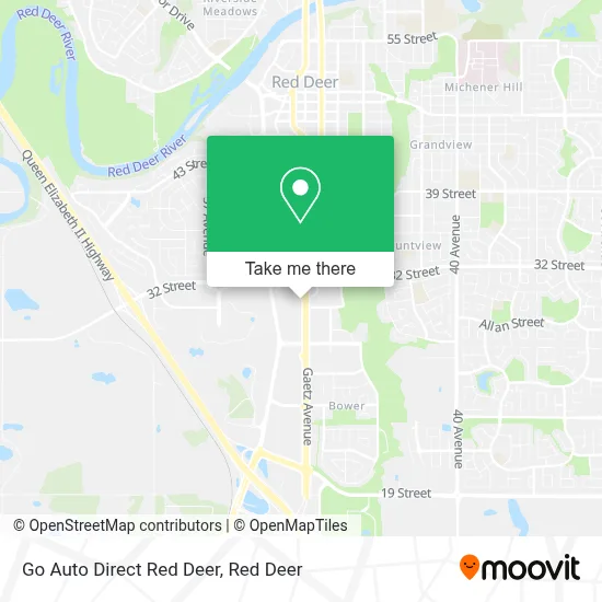 Go Auto Direct Red Deer map