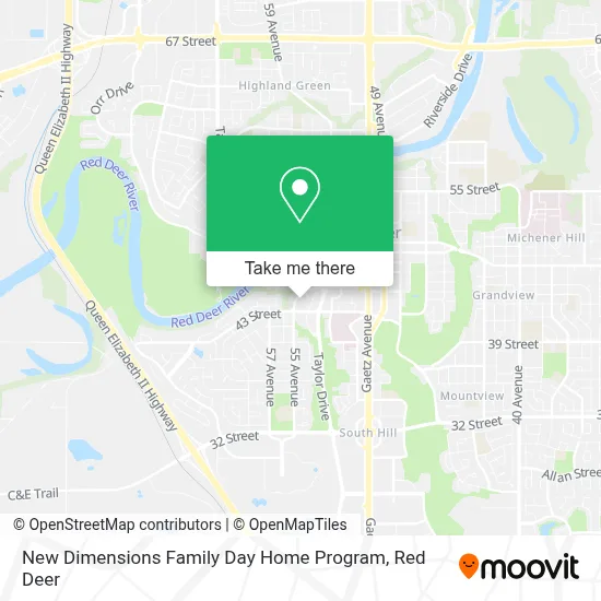 New Dimensions Family Day Home Program map
