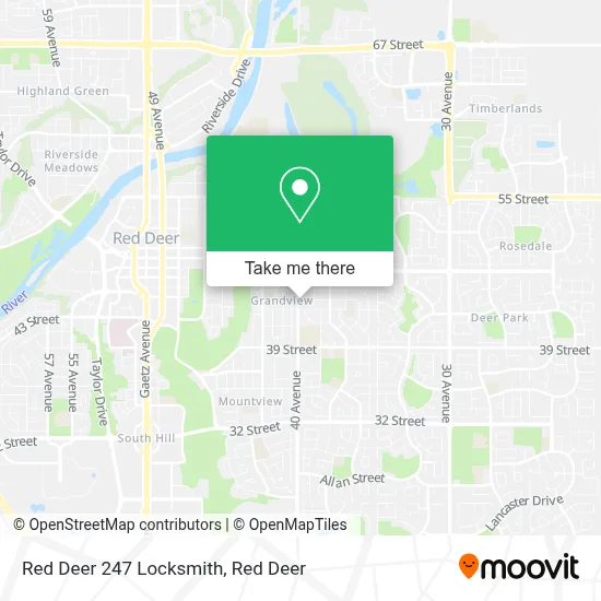 Red Deer 247 Locksmith map