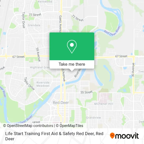 Life Start Training First Aid & Safety Red Deer map