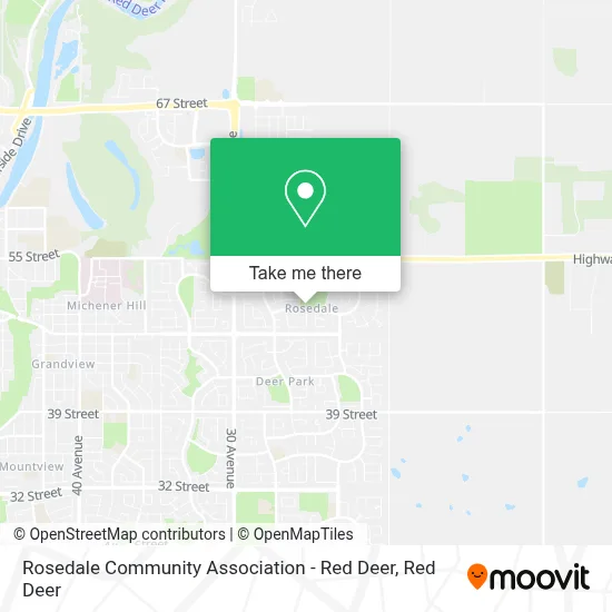 Rosedale Community Association - Red Deer map