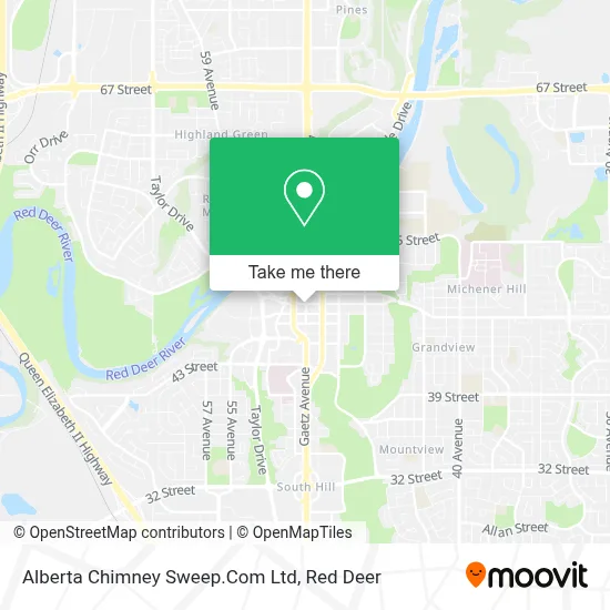 Alberta Chimney Sweep.Com Ltd map