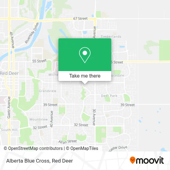Alberta Blue Cross map