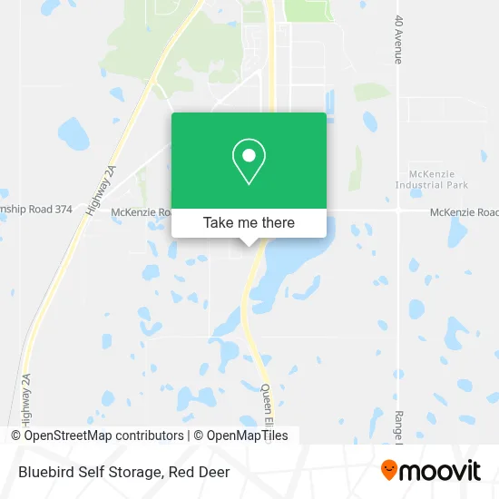 Bluebird Self Storage map