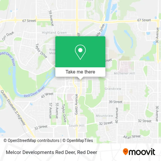 Melcor Developments Red Deer map