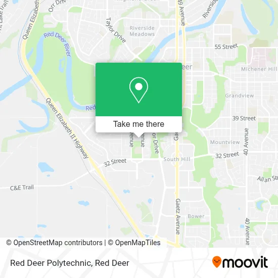 Red Deer Polytechnic map