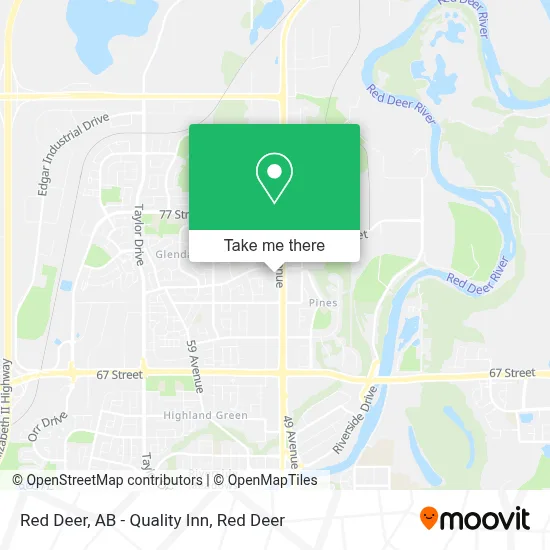 Red Deer, AB - Quality Inn map