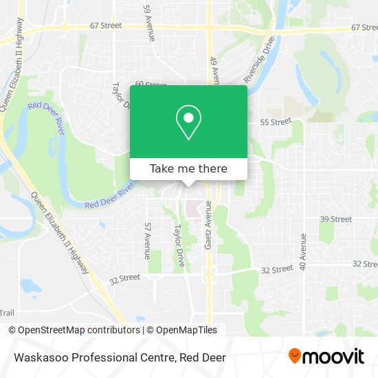 Waskasoo Professional Centre map