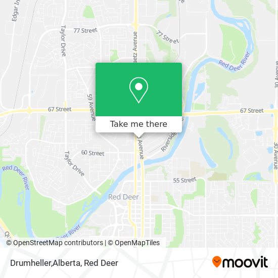 Drumheller,Alberta map