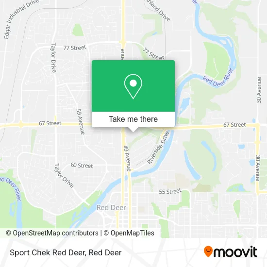 Sport Chek Red Deer map