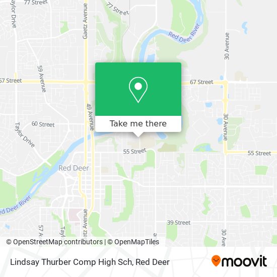 Lindsay Thurber Comp High Sch map