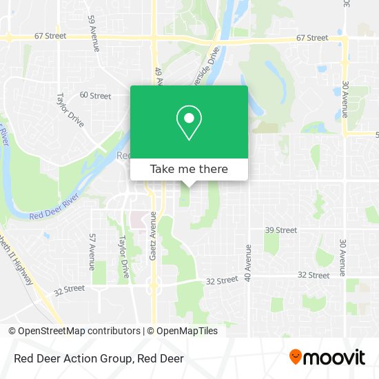 Red Deer Action Group map