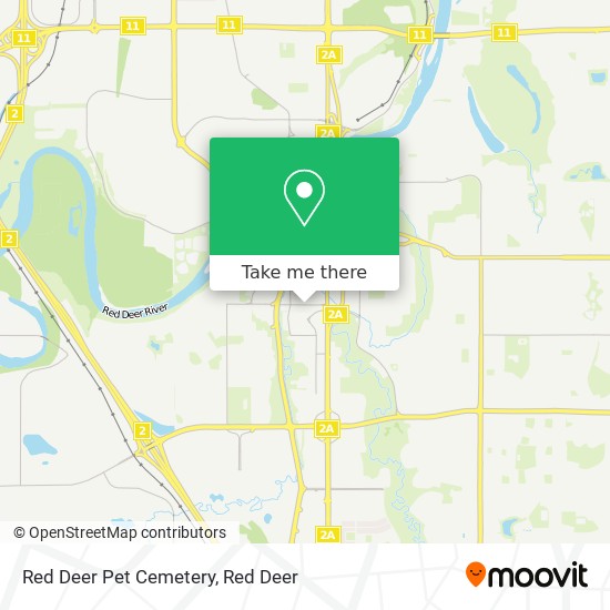 Red Deer Pet Cemetery map