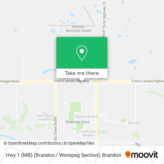 Hwy 1 (MB) (Brandon / Winnipeg Section) plan