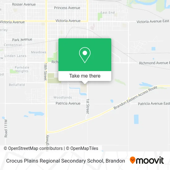 Crocus Plains Regional Secondary School map