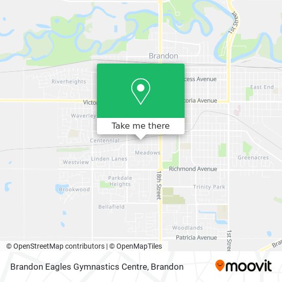 Brandon Eagles Gymnastics Centre map