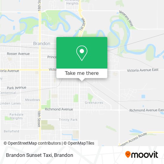 Brandon Sunset Taxi map