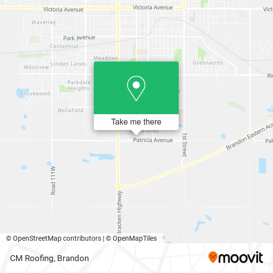 CM Roofing map