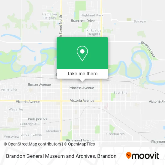 Brandon General Museum and Archives map