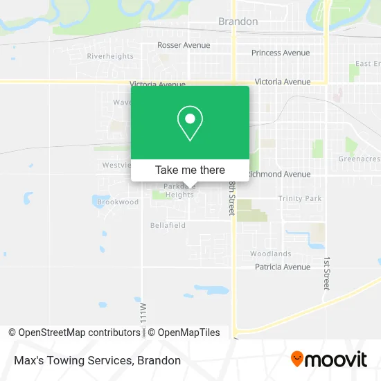 Max's Towing Services map