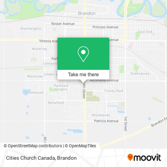 Cities Church Canada map