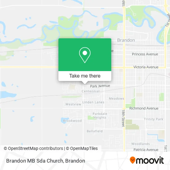 Brandon MB Sda Church map
