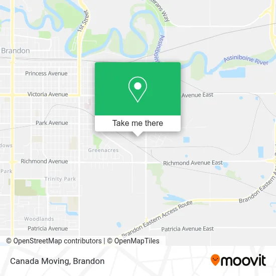 Canada Moving map