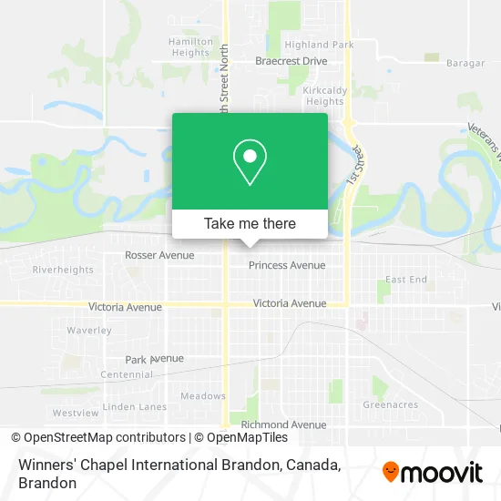 Winners' Chapel International Brandon, Canada map