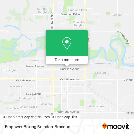 Empower Boxing Brandon map