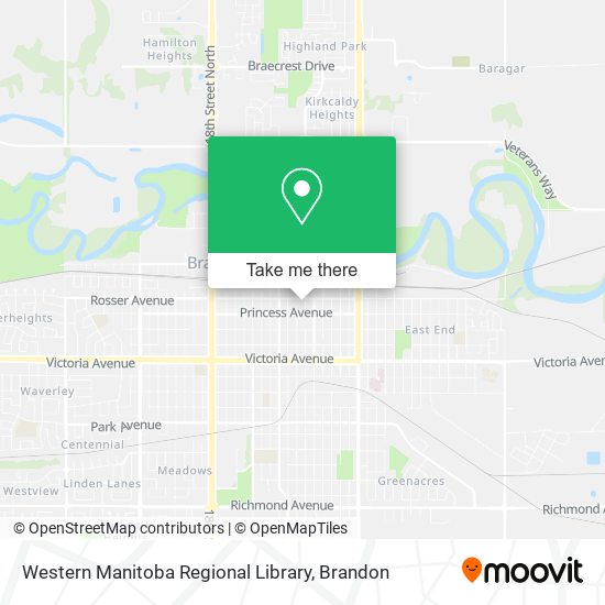 Western Manitoba Regional Library map