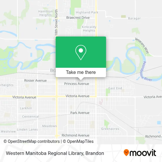 Western Manitoba Regional Library map
