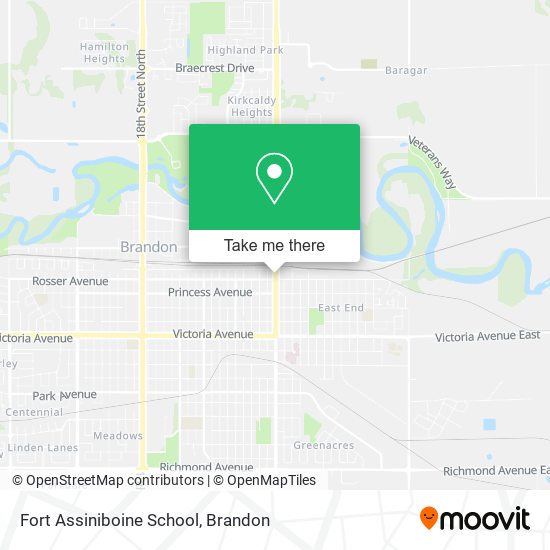 Fort Assiniboine School map