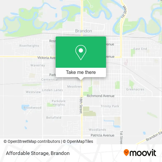 Affordable Storage map