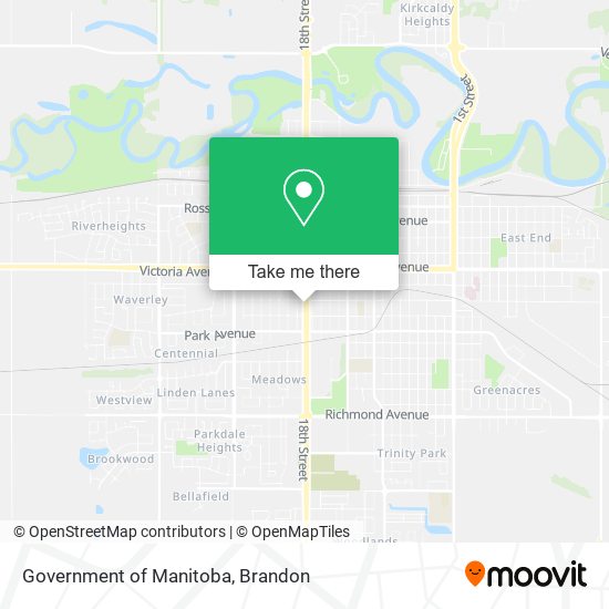 Government of Manitoba map