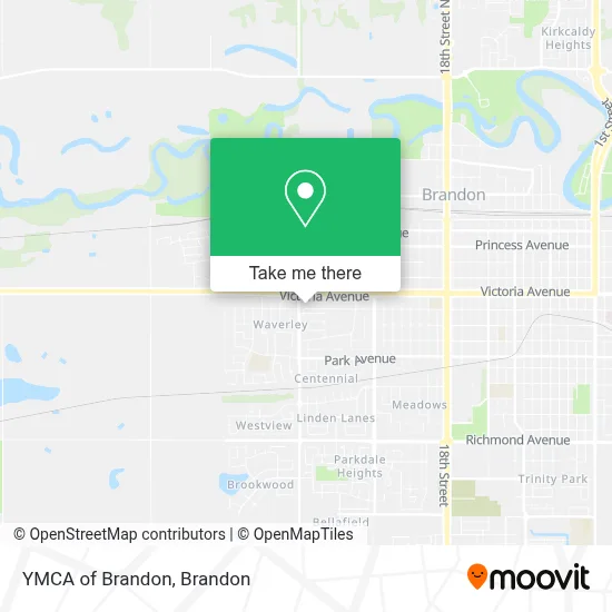 YMCA of Brandon map