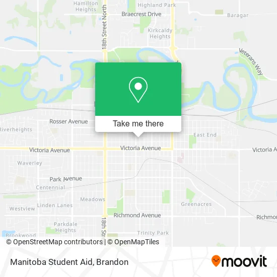 Manitoba Student Aid map