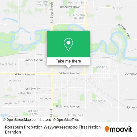 Rossburn Probation Waywayseecappo First Nation map