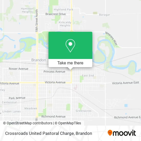 Crossroads United Pastoral Charge map