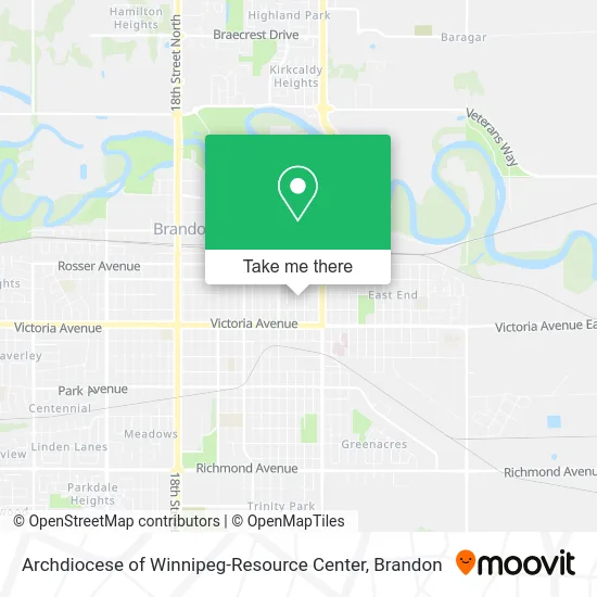 Archdiocese of Winnipeg-Resource Center map