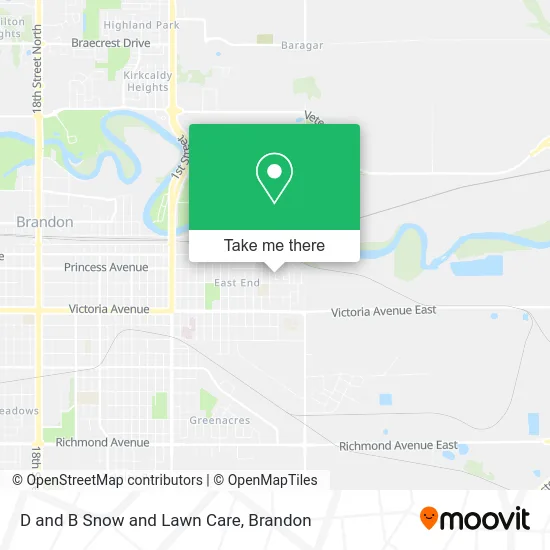 D and B Snow and Lawn Care map