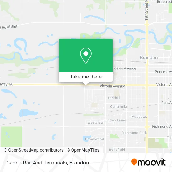 Cando Rail And Terminals map