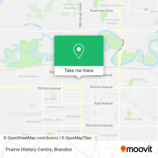 Prairie History Centre map